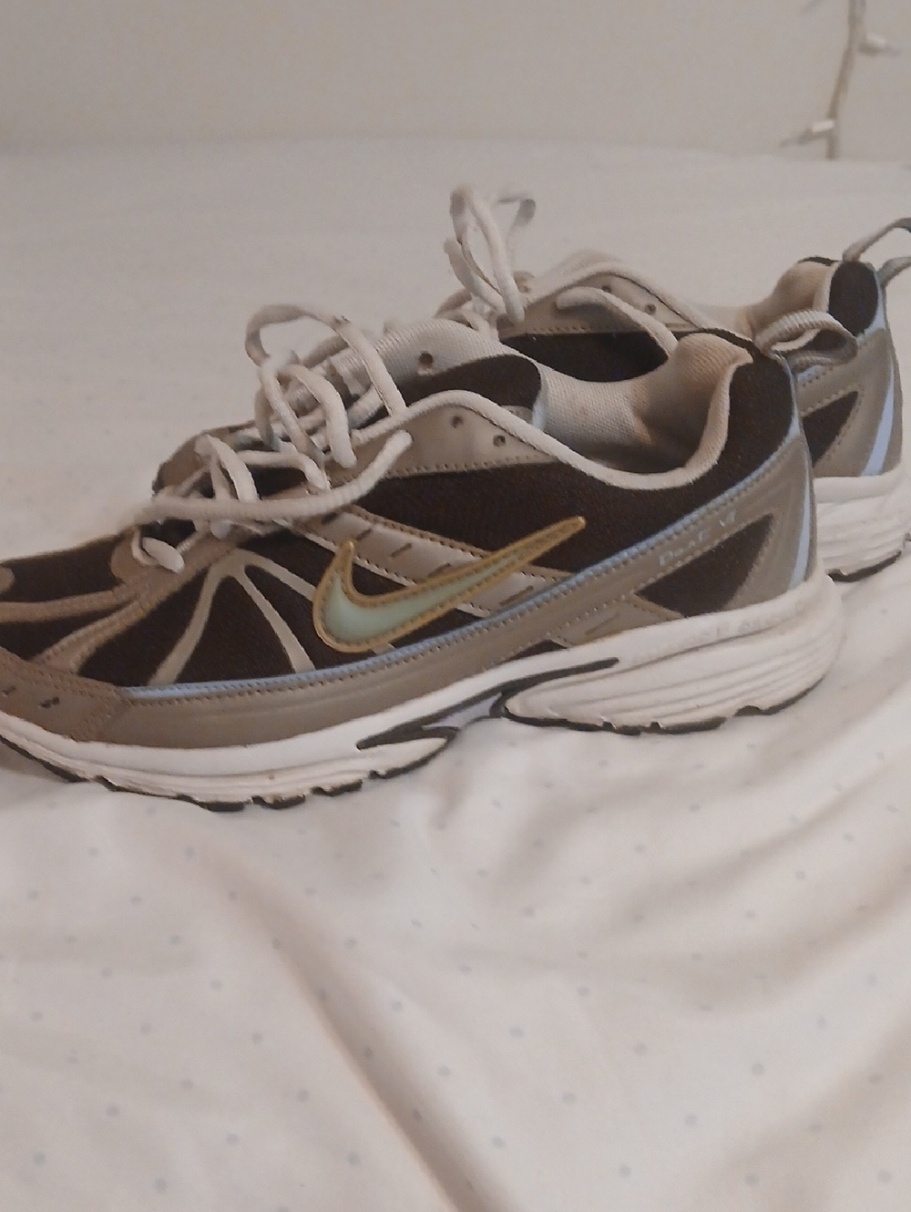 Nike Black and Gray Athletic Sneakers with Yellow-Green Swoosh